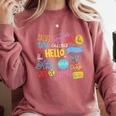 Hello Word In Different Languages Travel And Teacher Lover Comfort Colors Sweatshirt Crimson Hello Word In Different Languages Travel And Teacher Lover Comfort Colors Sweatshirt Crimson