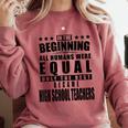 High School Teacher Personalized Comfort Colors Sweatshirt Crimson High School Teacher Personalized Comfort Colors Sweatshirt Crimson