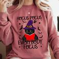 Hocus Pocus Everybody Focus Halloween Teacher For Men Women Comfort Colors Sweatshirt Crimson Hocus Pocus Everybody Focus Halloween Teacher For Men Women Comfort Colors Sweatshirt Crimson