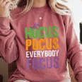 Hocus Pocus Everybody Focus Teacher Halloween Comfort Colors Sweatshirt Crimson Hocus Pocus Everybody Focus Teacher Halloween Comfort Colors Sweatshirt Crimson