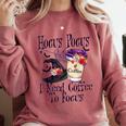 Hocus Pocus I Need Coffee To Focus Halloween Teacher Comfort Colors Sweatshirt Crimson Hocus Pocus I Need Coffee To Focus Halloween Teacher Comfort Colors Sweatshirt Crimson