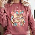 House Of Courage Flowers RCA School Teacher Student Tee Comfort Colors Sweatshirt Crimson