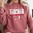 Humor Teacher Empty Battery Power Men Women Comfort Colors Sweatshirt Crimson Humor Teacher Empty Battery Power Men Women Comfort Colors Sweatshirt Crimson