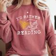 I'd Rather Bee Reading Teacher Librarian Book Lover Comfort Colors Sweatshirt Crimson I'd Rather Bee Reading Teacher Librarian Book Lover Comfort Colors Sweatshirt Crimson
