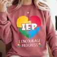 IEP I Encourage Progress Special Education School Teacher Comfort Colors Sweatshirt Crimson IEP I Encourage Progress Special Education School Teacher Comfort Colors Sweatshirt Crimson