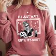I'Ll Just Wait Until It's Quiet Halloween Teacher Mom Comfort Colors Sweatshirt Crimson