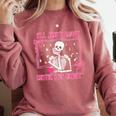 I'Ll Just Wait Until It's Quiet Spooky Teacher Halloween Comfort Colors Sweatshirt Crimson I'Ll Just Wait Until It's Quiet Spooky Teacher Halloween Comfort Colors Sweatshirt Crimson