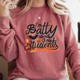 I'm Batty About My Students Watercolor Bat Teacher Halloween Comfort Colors Sweatshirt Crimson I'm Batty About My Students Watercolor Bat Teacher Halloween Comfort Colors Sweatshirt Crimson