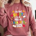 I'm Not Short I'm A Pre-K Teacher Size Back To School Comfort Colors Sweatshirt Crimson I'm Not Short I'm A Pre-K Teacher Size Back To School Comfort Colors Sweatshirt Crimson