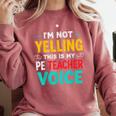 I’m Not Yelling This Is My PE School Teacher Voice I Teach Comfort Colors Sweatshirt Crimson