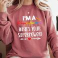 I'm A Paraprofessional What's Your Superpower Para Teacher Comfort Colors Sweatshirt Crimson