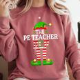 I'm The PE Teacher Elf Christmas Family Matching Comfort Colors Sweatshirt Crimson