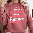 I'm A Teacher And A Marathon Runner Don't Underestimate Me Men Women Comfort Colors Sweatshirt Crimson