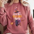 Im The Teacher Witch Halloween Matching Group Costume Comfort Colors Sweatshirt Crimson