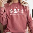 Inclusion Isn't Scary SLP Halloween Ghost Mummy Sped Teacher Comfort Colors Sweatshirt Crimson