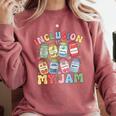 Inclusion Is My Jam SPED Teacher Special Education Life Comfort Colors Sweatshirt Crimson