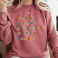 Inclusive Teacher Diversity Inclusion Empathy Teacher Team Comfort Colors Sweatshirt Crimson