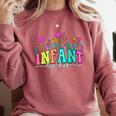 Infant Teacher Floral First Day Back To School Teaching Comfort Colors Sweatshirt Crimson Infant Teacher Floral First Day Back To School Teaching Comfort Colors Sweatshirt Crimson