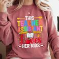 Instructional Assistant Loves Her Kids Teacher Assistant Comfort Colors Sweatshirt Crimson