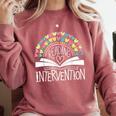 Intervention Teacher Reading Intervention Comfort Colors Sweatshirt Crimson Intervention Teacher Reading Intervention Comfort Colors Sweatshirt Crimson