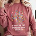 It's Fine I'm Fine Christmas Light Principal Teacher Xmas Men Women Comfort Colors Sweatshirt Crimson It's Fine I'm Fine Christmas Light Principal Teacher Xmas Men Women Comfort Colors Sweatshirt Crimson