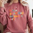 It's A Good Day To Make Some Art Artist Art Teacher Comfort Colors Sweatshirt Crimson It's A Good Day To Make Some Art Artist Art Teacher Comfort Colors Sweatshirt Crimson