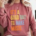 It's A Good Day To Make Music Music Lover Teacher Comfort Colors Sweatshirt Crimson It's A Good Day To Make Music Music Lover Teacher Comfort Colors Sweatshirt Crimson