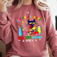 It's A Good-Day To Teach Tiny Humans Pre-K Cat Teacher Lover Comfort Colors Sweatshirt Crimson