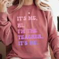 It's Me Hi I'm The TEACHER It's Me Teacher Educator Comfort Colors Sweatshirt Crimson It's Me Hi I'm The TEACHER It's Me Teacher Educator Comfort Colors Sweatshirt Crimson