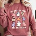 It’s Okay To Feel All The Feels Special Ed Teacher Halloween Comfort Colors Sweatshirt Crimson