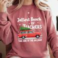 Jolliest Bunch Of Teachers This Side Of The Hallway Xmas PJ Comfort Colors Sweatshirt Crimson Jolliest Bunch Of Teachers This Side Of The Hallway Xmas PJ Comfort Colors Sweatshirt Crimson