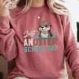 Just Anotter School Day Cute Otter Lover Teacher Student Comfort Colors Sweatshirt Crimson