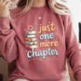 Just One More Chapter Book Reading Floral Teacher Book Lover Comfort Colors Sweatshirt Crimson Just One More Chapter Book Reading Floral Teacher Book Lover Comfort Colors Sweatshirt Crimson