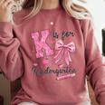 K Is For Kindergarten Teacher Coquette Bow Back To School Comfort Colors Sweatshirt Crimson K Is For Kindergarten Teacher Coquette Bow Back To School Comfort Colors Sweatshirt Crimson