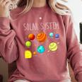 Kids Solar Systems Cute Planets Space Science Teacher School Comfort Colors Sweatshirt Crimson
