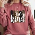 Be Kind Women Inspirational Teacher Animal Print Comfort Colors Sweatshirt Crimson Be Kind Women Inspirational Teacher Animal Print Comfort Colors Sweatshirt Crimson
