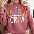 Kinder Crew Shirt Kindergarten Boy Girl Student Teacher Comfort Colors Sweatshirt Crimson Kinder Crew Shirt Kindergarten Boy Girl Student Teacher Comfort Colors Sweatshirt Crimson