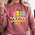 Kindergarten ABCD Rocks Teacher Student Back To School Comfort Colors Sweatshirt Crimson
