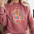Kindergarten Dream Team Back To School Teacher Flower For Men Women Girls Kids Comfort Colors Sweatshirt Crimson