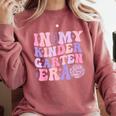 In My Kindergarten Era Teacher Kids Back To School Kinder Comfort Colors Sweatshirt Crimson