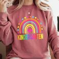 Kindergarten Rainbow Girls Boys Teacher Team Kinder Squad Comfort Colors Sweatshirt Crimson Kindergarten Rainbow Girls Boys Teacher Team Kinder Squad Comfort Colors Sweatshirt Crimson