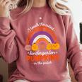 Kindergarten Teacher Pumpkin Patch Cute Comfort Colors Sweatshirt Crimson