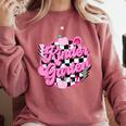 Kindergarten Teacher Women Checkered First Day Of School Comfort Colors Sweatshirt Crimson Kindergarten Teacher Women Checkered First Day Of School Comfort Colors Sweatshirt Crimson