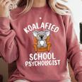 Koalafied School Psychologist Koala Lover Psychology Teacher Comfort Colors Sweatshirt Crimson