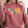 Last Day Of School Back To School Dream-Team Teacher Kids Comfort Colors Sweatshirt Crimson