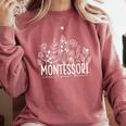 Learn Grow Bloom Wildflowers Appreciation Montessori Teacher Comfort Colors Sweatshirt Crimson Learn Grow Bloom Wildflowers Appreciation Montessori Teacher Comfort Colors Sweatshirt Crimson