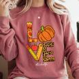Leopard Pumpkin Love Teacher Life Thanksgiving Fall Women Comfort Colors Sweatshirt Crimson Leopard Pumpkin Love Teacher Life Thanksgiving Fall Women Comfort Colors Sweatshirt Crimson