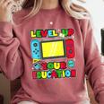 Level Up Your Education Gaming Inspired Teacher Gamers Comfort Colors Sweatshirt Crimson Level Up Your Education Gaming Inspired Teacher Gamers Comfort Colors Sweatshirt Crimson