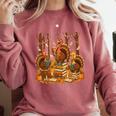 Librarian Turkey Reading Book Fall Thanksgiving Teacher Comfort Colors Sweatshirt Crimson Librarian Turkey Reading Book Fall Thanksgiving Teacher Comfort Colors Sweatshirt Crimson
