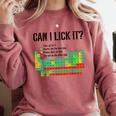 Can I Lick It Periodic Table Chart Science Teacher Comfort Colors Sweatshirt Crimson Can I Lick It Periodic Table Chart Science Teacher Comfort Colors Sweatshirt Crimson